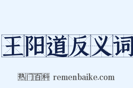 王阳道反义词是什么意思的图片